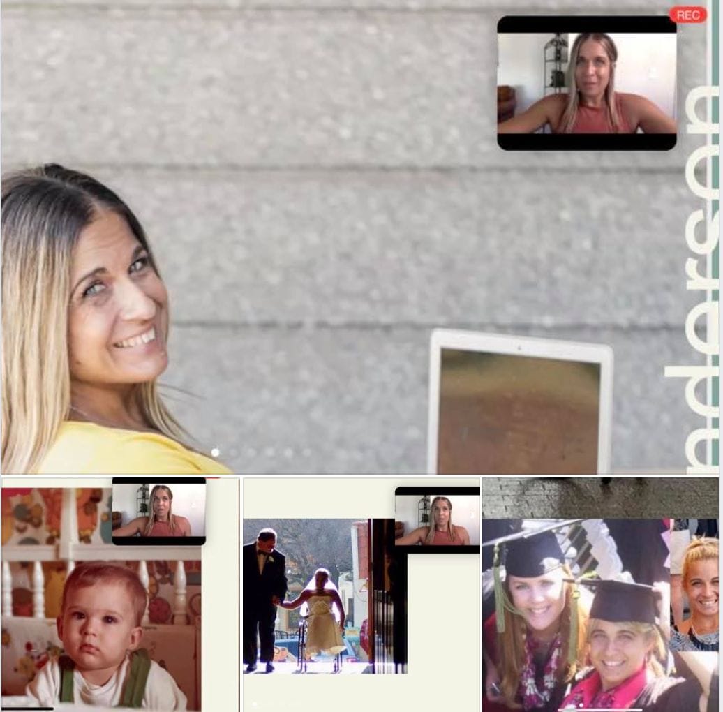 collage of alycia pictures