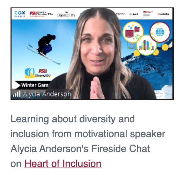 alycia featured on asu website