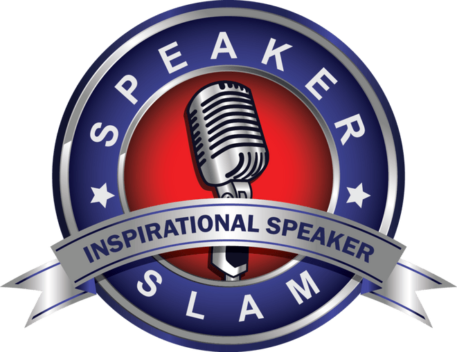 speaker slam inspirational speaker logo