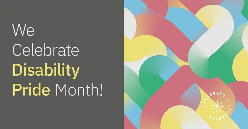 Disability Pride Month announcement 