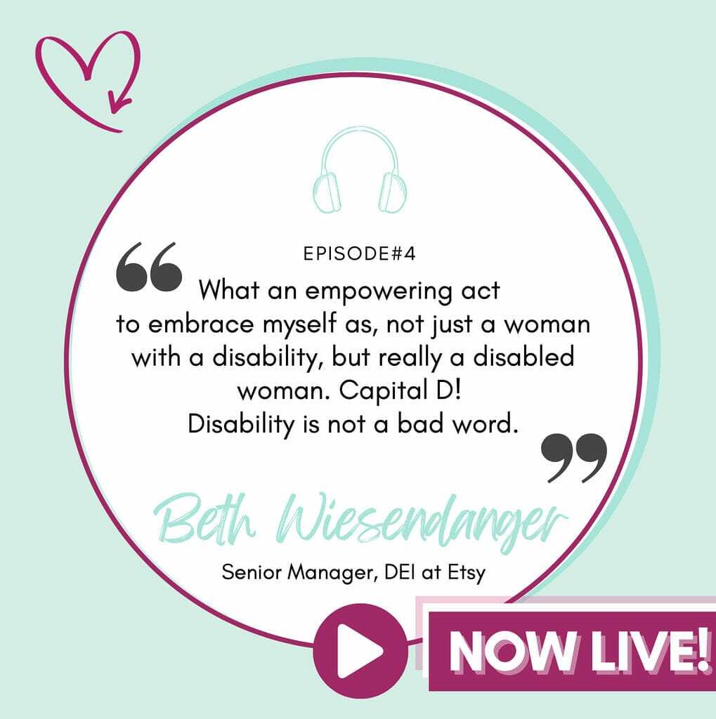 A quote What an empowering act to embrace myself as not just a woman with a disability but a disabled woman with a capital D.