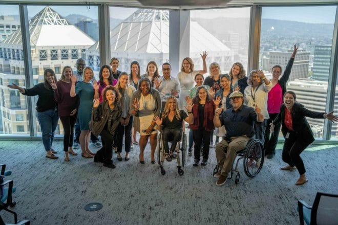 group photo of attendees of the blue shield disability inclusion alliance erg signature event