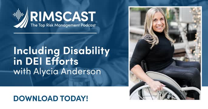 rimscast podcast banner for episode including disability in your dei efforts with alycia anderson