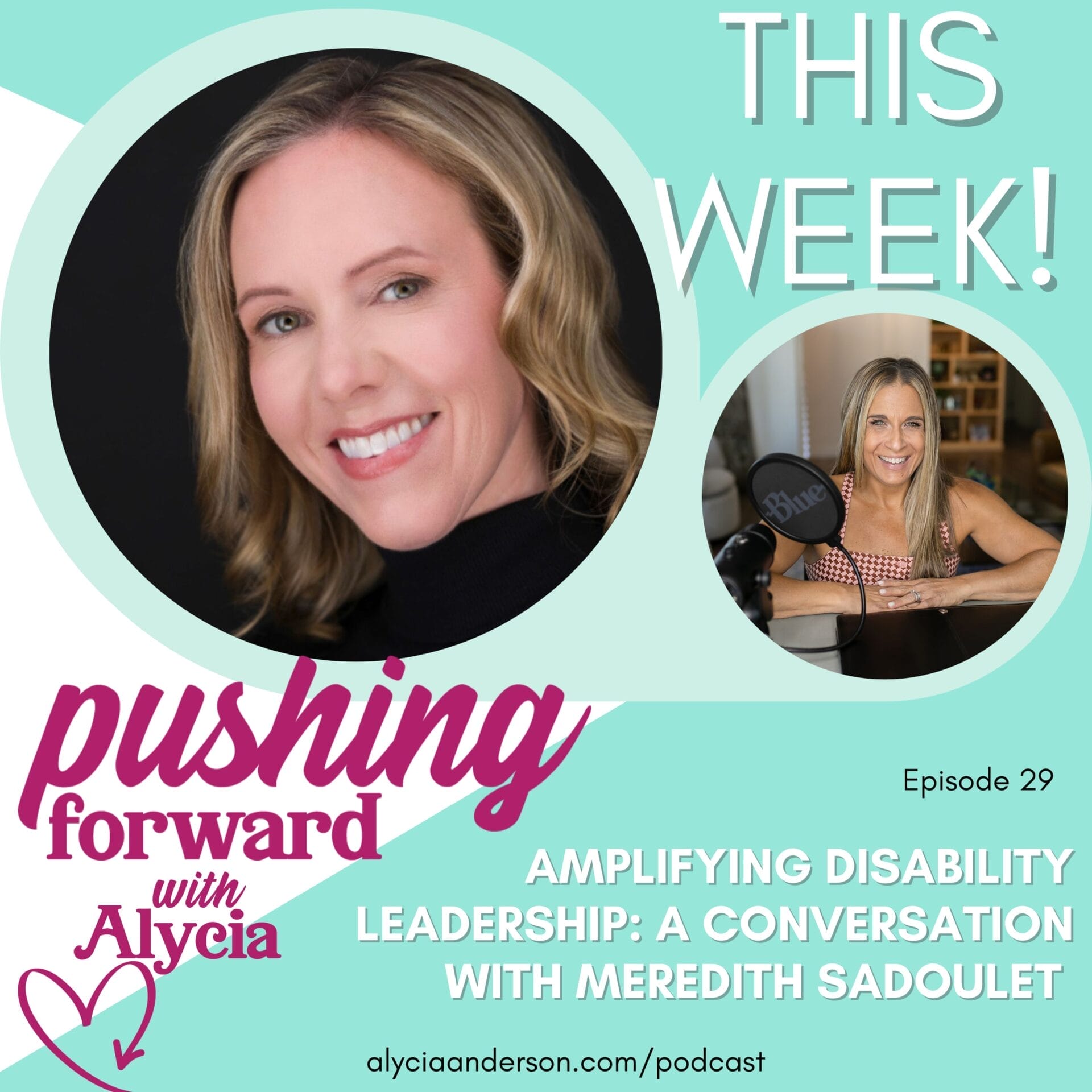 episode twenty nine of pushing forward with alycia meredith sadoulet amplifying disability leadership