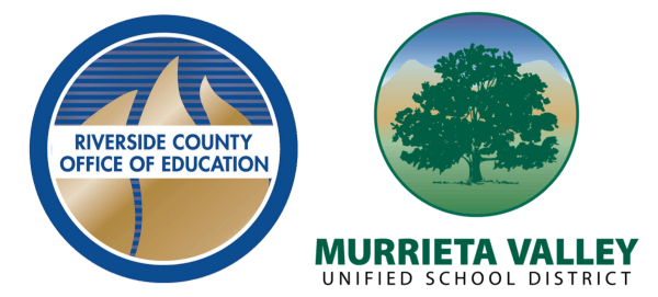 riverside county office of education and murrieta valley unified school district logos