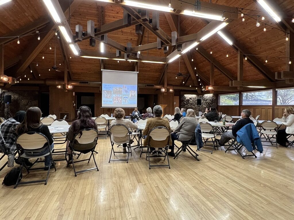 image of alycia from behind the gathering at the twenty twenty four nami youth symposium in chico california