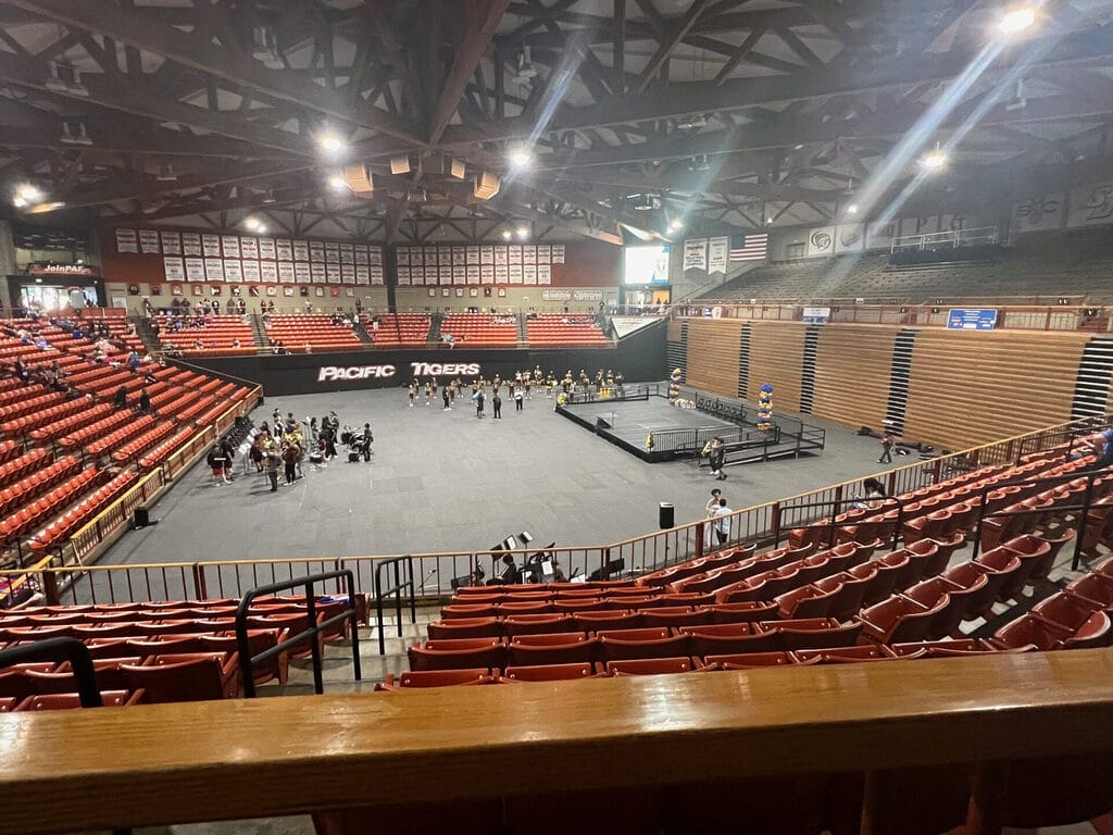 alex g spanos center at university of pacific pre event as stadium is filling in