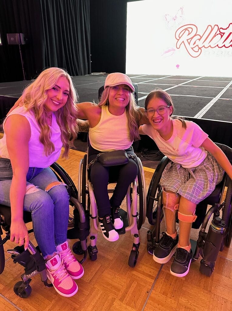 alycia with teens at the rollettes experience