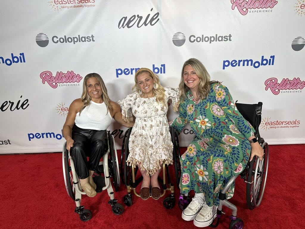 alycia with ali stroker and doctor lindsay uhlrey on red carpet at rollettes experience