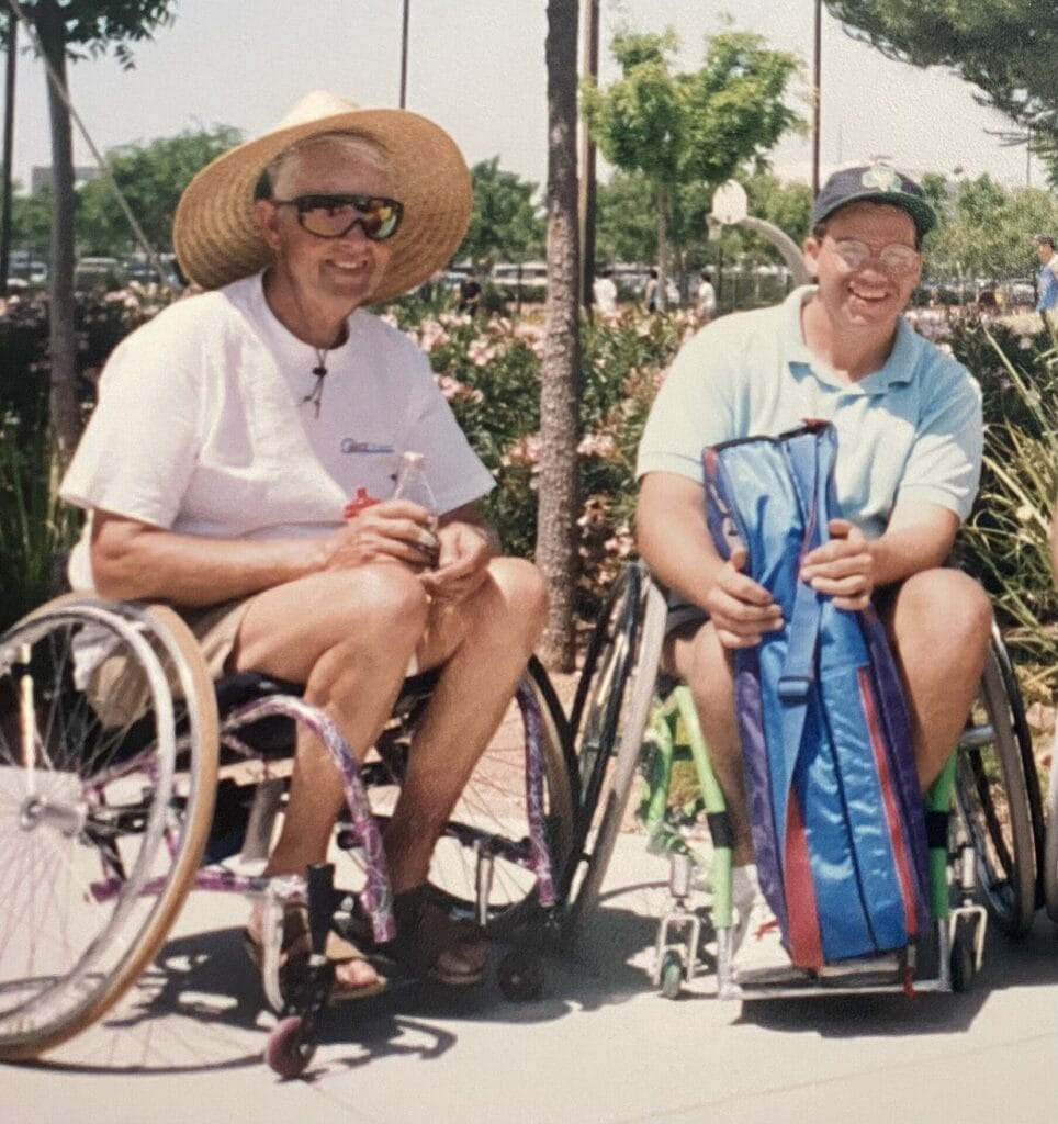 marty sitting with his old doubles partner doctor horace warner