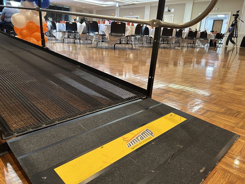 picture of the ramp with the amramp logo