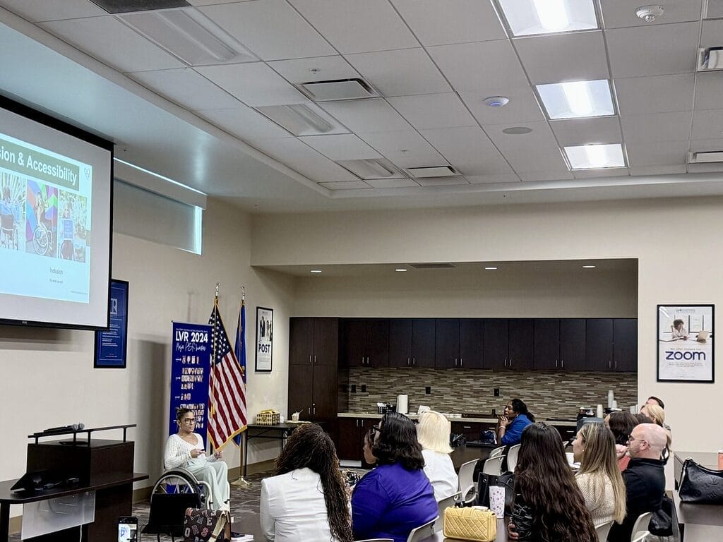 Alycia Anderson keynote to a large group on disability inclusion